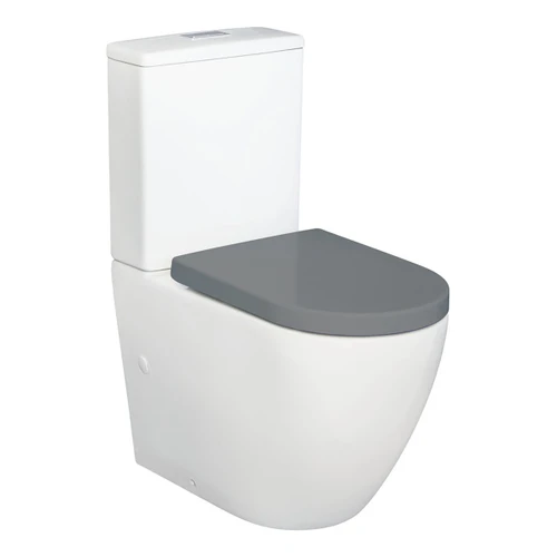 Alix Back-to-Wall Toilet Suite Pan + Seat + Geberit Cistern S -Trap 160-220 Gloss White [304146]