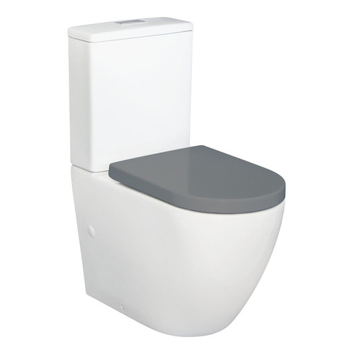 Alix Back-to-Wall Toilet Suite Pan + Seat + Geberit Cistern P-Trap Gloss White [304168]