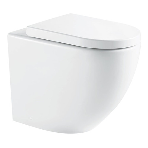 Alix Ambulant Wall-Faced Toilet Suite Pan + Seat + Viega V-03 In-Wall Cistern P-Trap Gloss White [304171]
