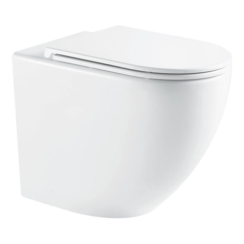 Alix Ambulant Wall-Faced Toilet Suite Pan + Slim Seat + Viega V-03 In-Wall Cistern P-Trap Gloss White [304175]
