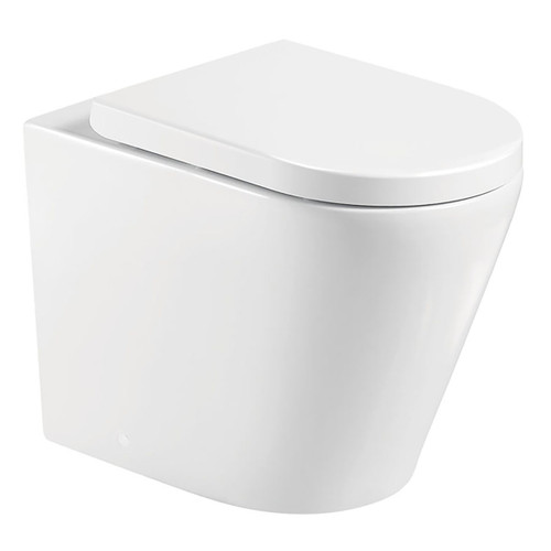 Aluca Tornado Flush Wall-Faced Toilet Suite Pan + Seat + Geberit Sigma In-Wall Cistern S-Trap Gloss White [304270]