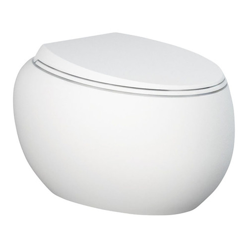 RAK Cloud Wall-Hung Pan + Seat ONLY (cistern not included) Matte White [304132]