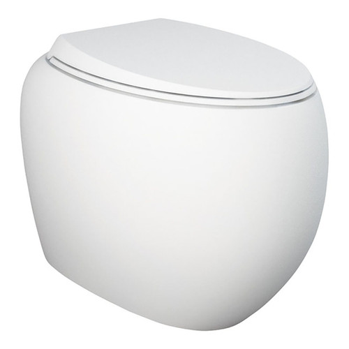 RAK Cloud Wall-Faced Toilet Suite Pan + Seat + Geberit Sigma In-Wall Cistern S-Trap Matte White [304134]