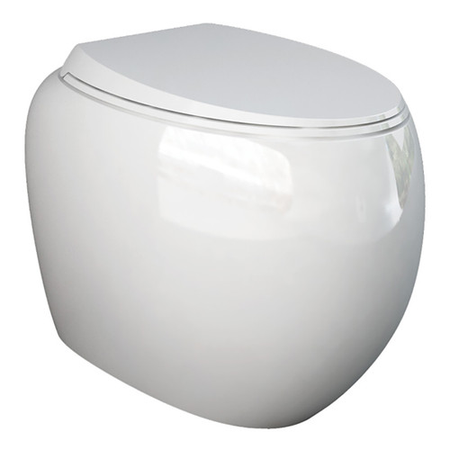 RAK Cloud Wall-Faced Toilet Suite Pan + Seat + Viega V-01 In-Wall Cistern P-Trap Matte White [304215]
