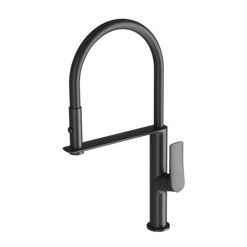 Kusabi Flexi Hose Sink Mixer Matte Black [305022]