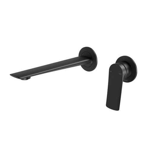 Kusabi SwitchMix Wall Basin / Bath Mixer Set 200mm Complete Kit Matte Black [305032]