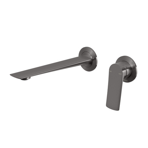 Kusabi SwitchMix Wall Basin / Bath Mixer Set 200mm Fit-Off Kit Brushed Carbon [305034]
