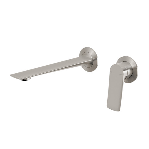 Kusabi SwitchMix Wall Basin / Bath Mixer Set 200mm Fit-Off Kit Brushed Nickel [305051]