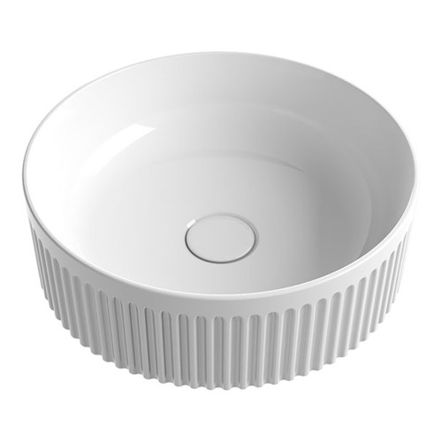 Lilac Gloss White Above Counter Basin with V Groove Surface 360*360*120mm [305225]