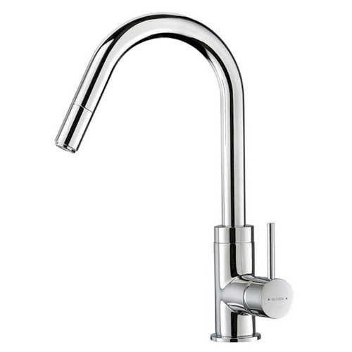 Culinary Sink Mixer Gooseneck with Pull-Out 4Star Chrome Lead Free [301836]
