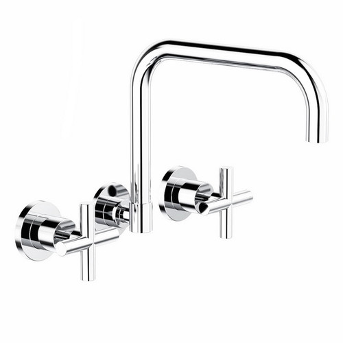 Cross Wall Sink Set Chrome 4Star Lead Free [301838]