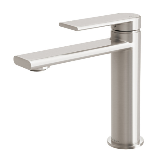 Teel Hob Basin Mixer (140mm Spout) 5Star Brushed Nickel Lead Free [302916]