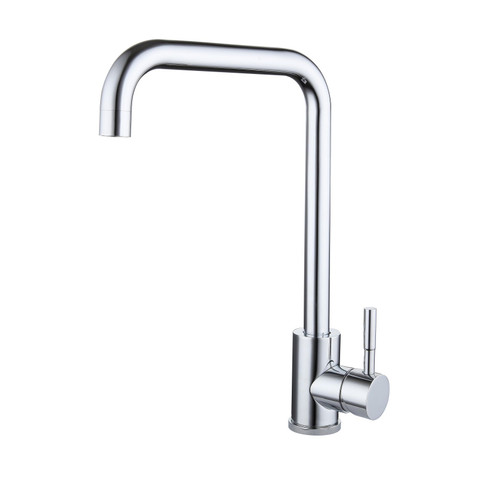 Xon Xpressfit Sink Mixer Stainless Steel 4Star Square Gooseneck Polished Stainless Steel [192336]