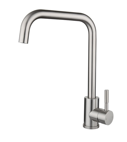 Xon Xpressfit Sink Mixer Stainless Steel 4Star Square Gooseneck Satin Stainless Steel [192337]
