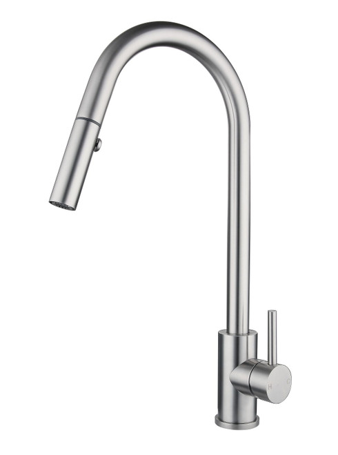 Xacta Xpressfit Sink Mixer Stainless Steel 5Star Gooseneck & Pull-Out Dual Satin Stainless Steel [192313]