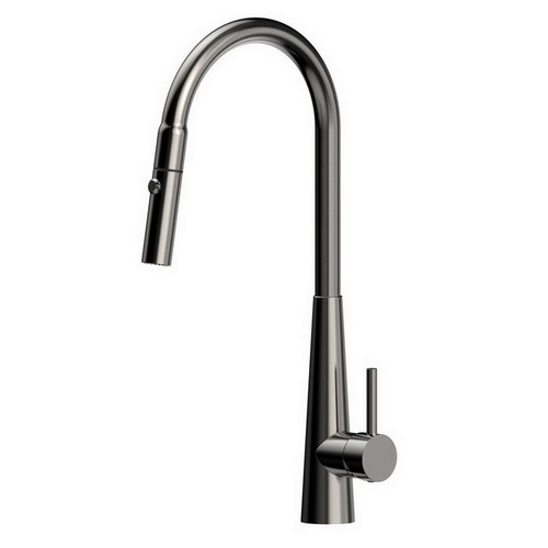 Xcel Xpressfit Sink Mixer Stainless Steel 5Star Gooseneck & Pull-Out Dual Gunmetal [192315]
