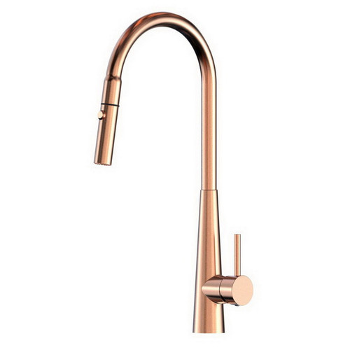 Xcel Xpressfit Sink Mixer Stainless Steel 5Star Gooseneck & Pull-Out Dual Rose Gold [192317]
