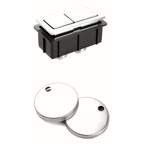Back to Wall Toilet Button and Hinges White [305970]