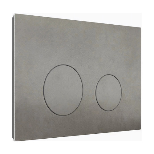 In-Wall Toilet Flush Plates Round Porcelain Marble Grey [305998]