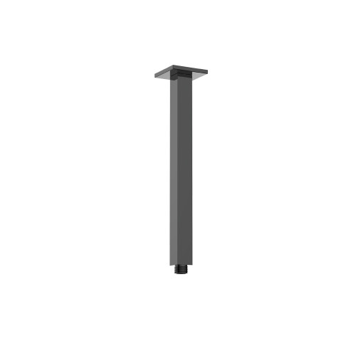 Shower Arm Ceiling Mount Straight Square Rail 300mm Black [168632]