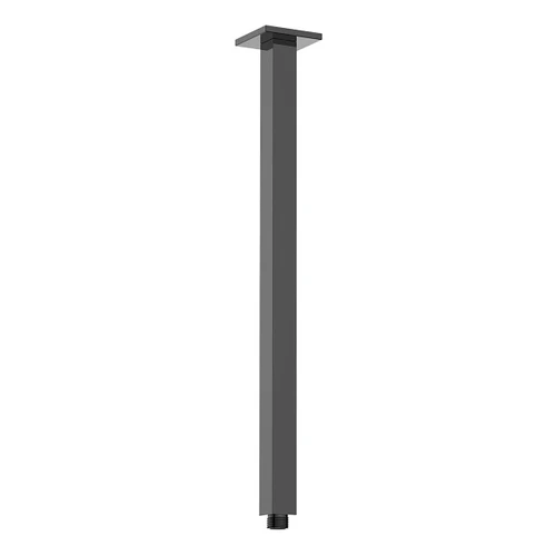 Shower Arm Ceiling Mount Straight Square Rail 450mm Black [168634]