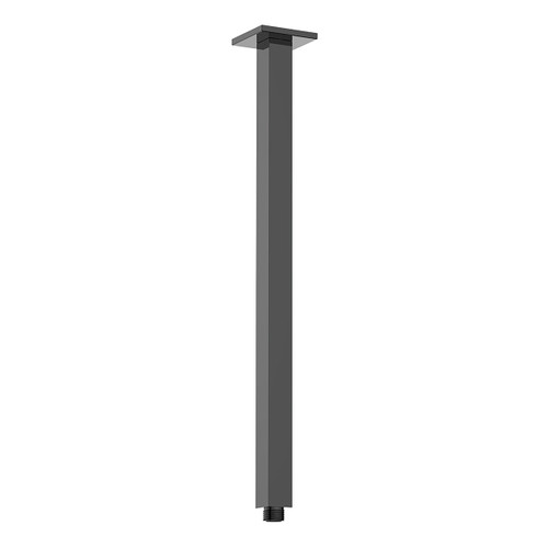 Shower Arm Ceiling Mount Straight Square Rail 450mm Black [168634]