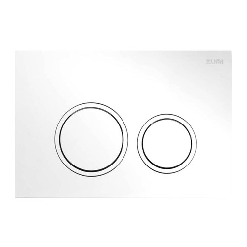 In-Wall Toilet Flush Plates Round ABS Matte White [306067]