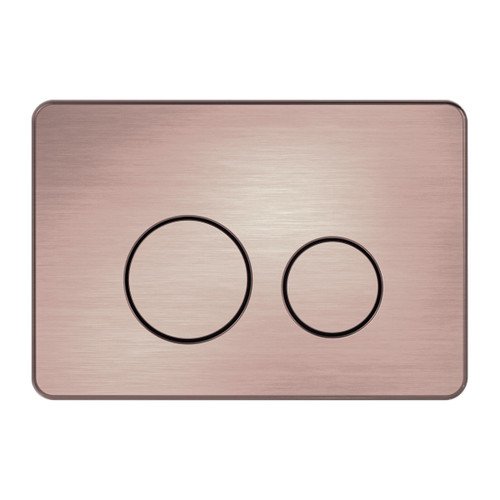 In-Wall Toilet Flush Plates Round Stainless Steel Brushed Bronze [306001]