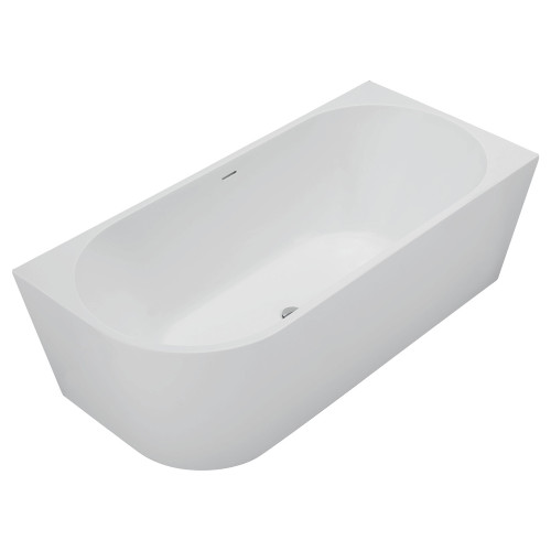 Isabella Left-Hand Acrylic Corner Bath with Overflow 1700mm Matte White [305813]