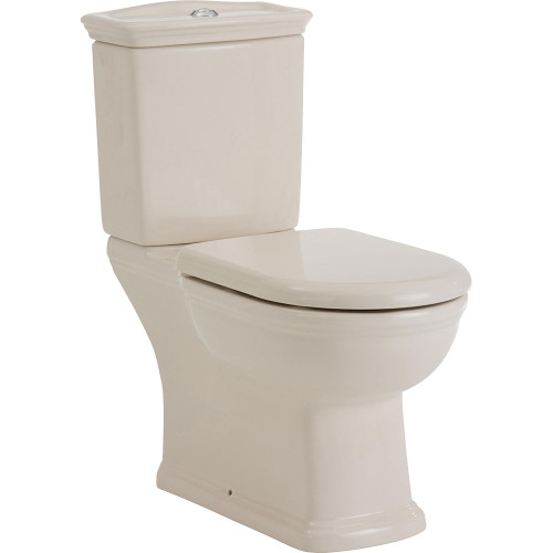 RAK Washington Ivory Close-Coupled Toilet Suite, Ivory with S-Trap 240 [306091]
