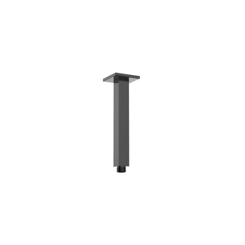 Shower Arm Ceiling Mount Straight Square Rail 200mm Black [168630]
