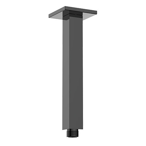 Shower Arm Ceiling Mount Straight Square Rail 200mm Black [168630]