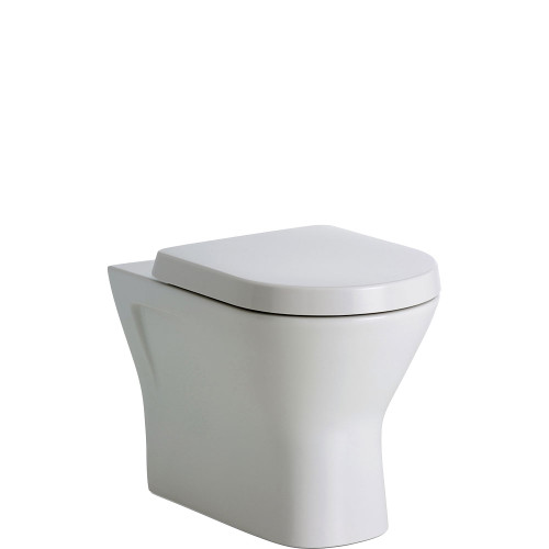 RAK Resort Wall-Faced Toilet Suite, Pan + Soft Close Seat ONLY (cistern not included), P-Trap, Gloss White [306122]