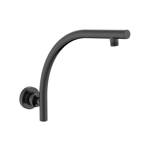 Round Wall Curved Shower Arm Black [168643]