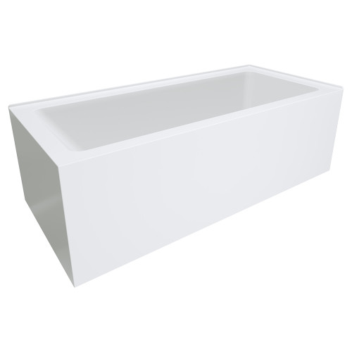 Sentor Left-Hand Acrylic Corner Bath with Overflow 1650mm Gloss White [305842]