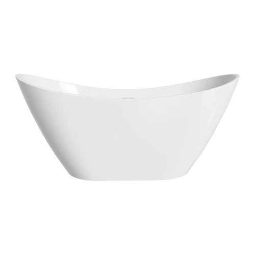 Paola Freestanding Acrylic Bath with Overflow 1500mm Gloss White [305817]