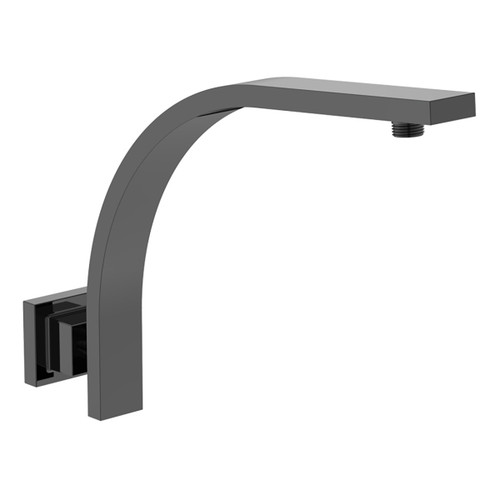 Rectangle Wall Curved Shower Arm Black [168644]