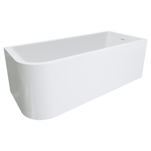 Hustle Left-Hand Multi-Fit Acrylic Bath with Overflow 1700mm Gloss White [305850]