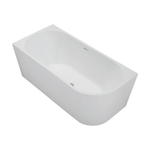 Isabella Right-Hand Acrylic Corner Bath with Overflow 1500mm Matte White [305812]