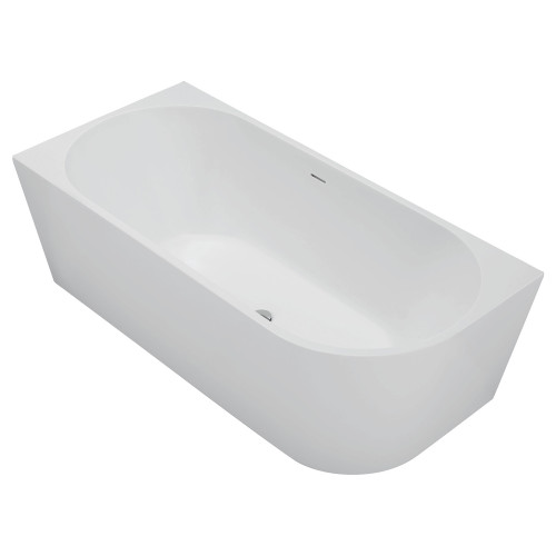 Isabella Right-Hand Acrylic Corner Bath with Overflow 1700mm Matte White [305835]