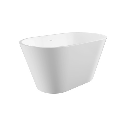Austin Freestanding Acrylic Bath with Overflow 1200mm Gloss White [305815]