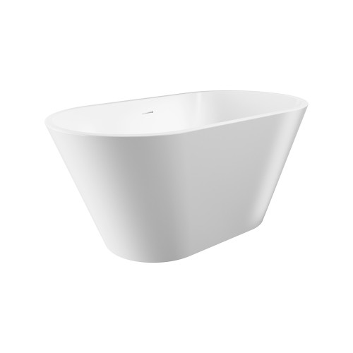 Austin Freestanding Acrylic Bath with Overflow 1300mm Gloss White [305838]