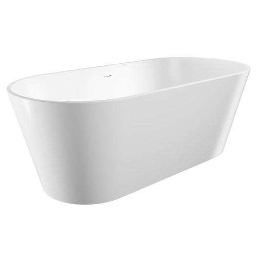 Austin Freestanding Acrylic Bath with Overflow 1700mm Gloss White [305831]