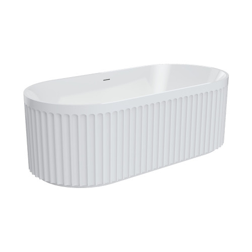 Eleanor Freestanding Acrylic Bath with Overflow 1700mm Gloss White [305844]