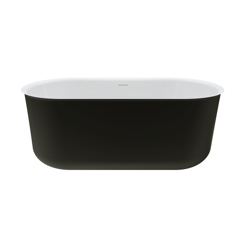 Windsor Freestanding Acrylic Bath with Overflow 1500mm Matte Black [305825]