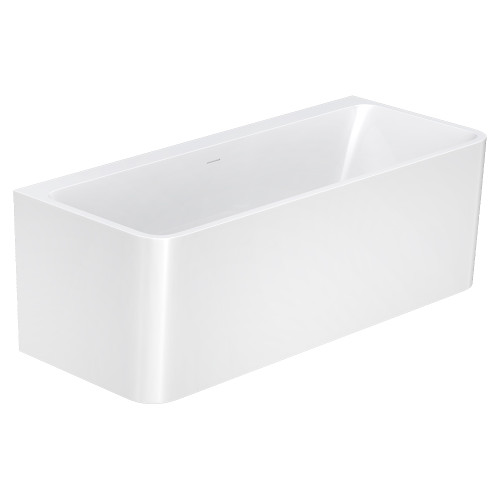 Delta Back-To-Wall Acrylic Bath with Overflow 1700mm Gloss White [305839]
