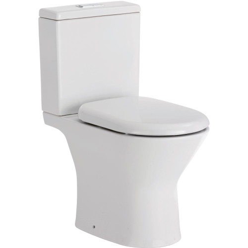 Chica Close-Coupled Toilet Suite with Soft Close Seat, S Trap 90-160mm Gloss White [306123]