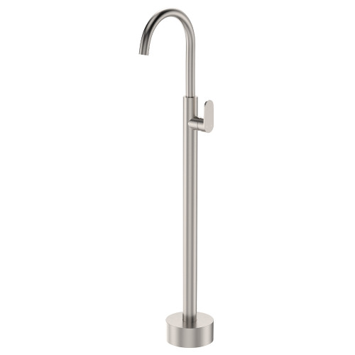 Empire Slim Floor Mounted Basin/Bath Mixer Brushed Nickel [306246]