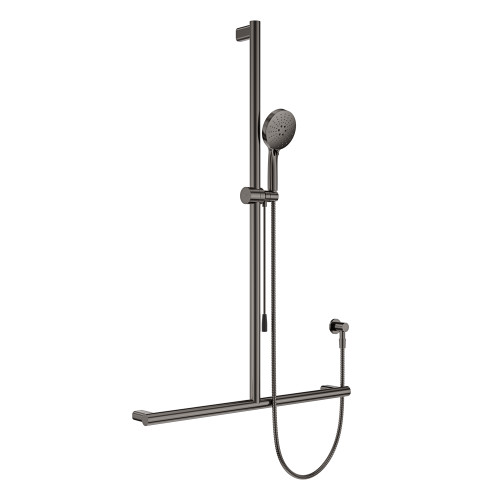 Care Inverted T Rail Shower with Push/Pull Slider Gunmetal [306284]