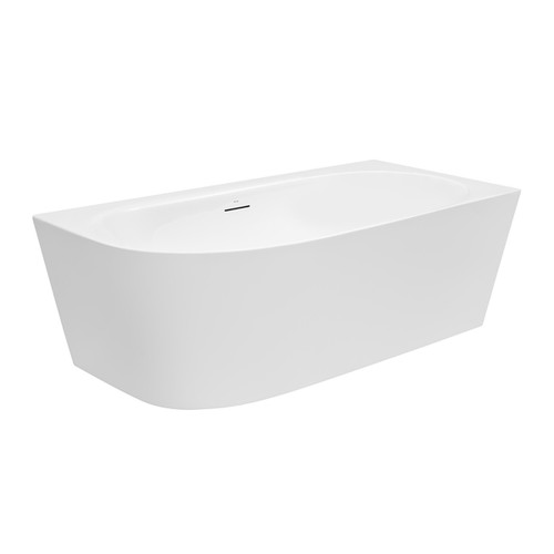 Natalia 1500 Right Back-to-Corner Freestanding Bath with Integrated Overflow White [306333]